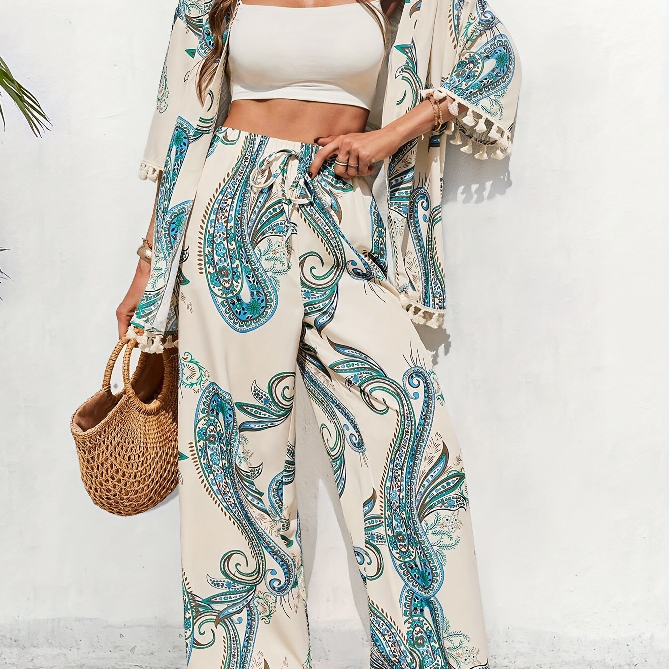Paisley Print Co-ord Set | Zomer Outfit Dames | Bohemian Zomer Set
