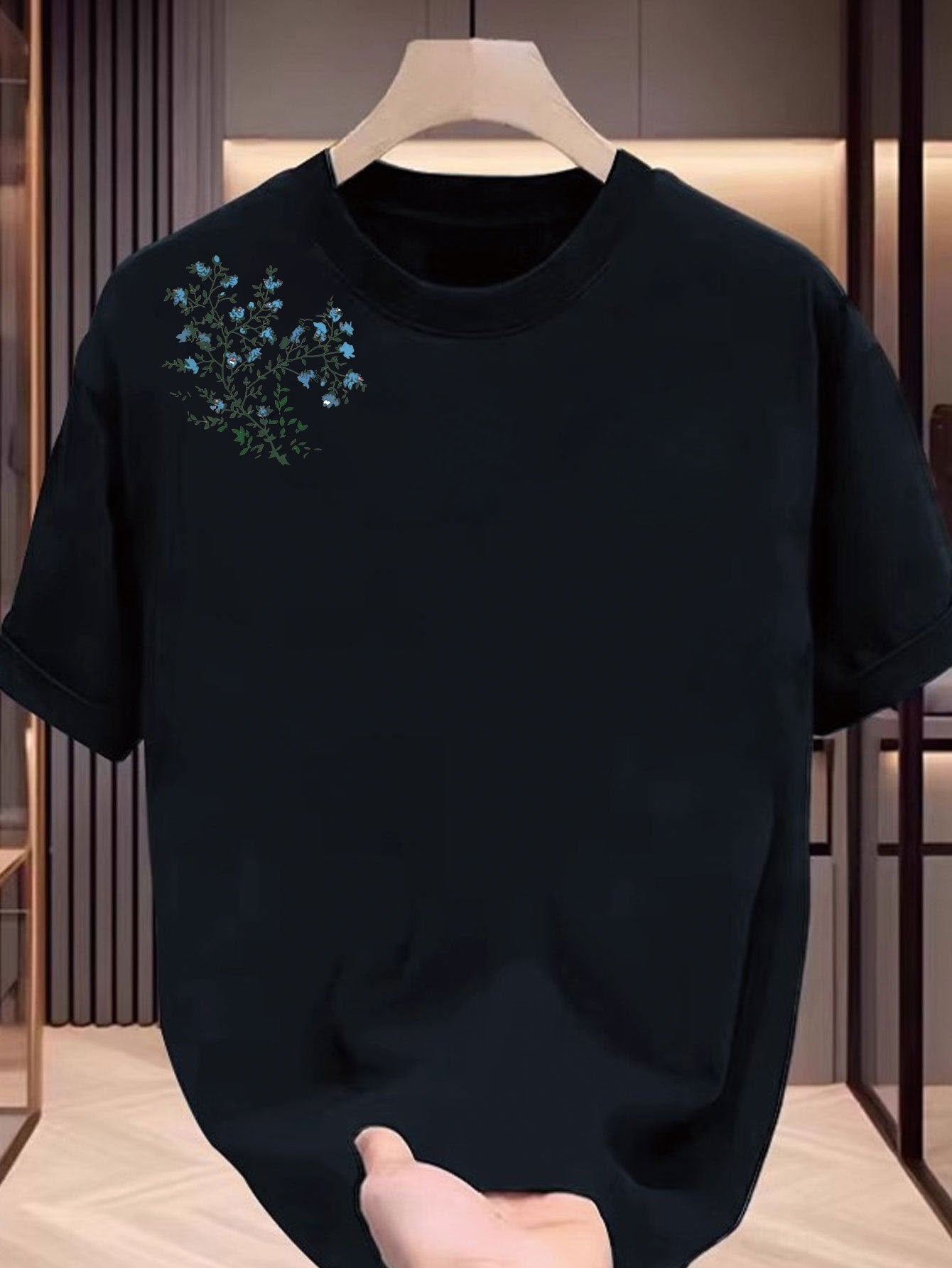 Unisex T-shirt met Bladprint | Casual Dames Top met Ronde Hals - Perfect voor Zomer