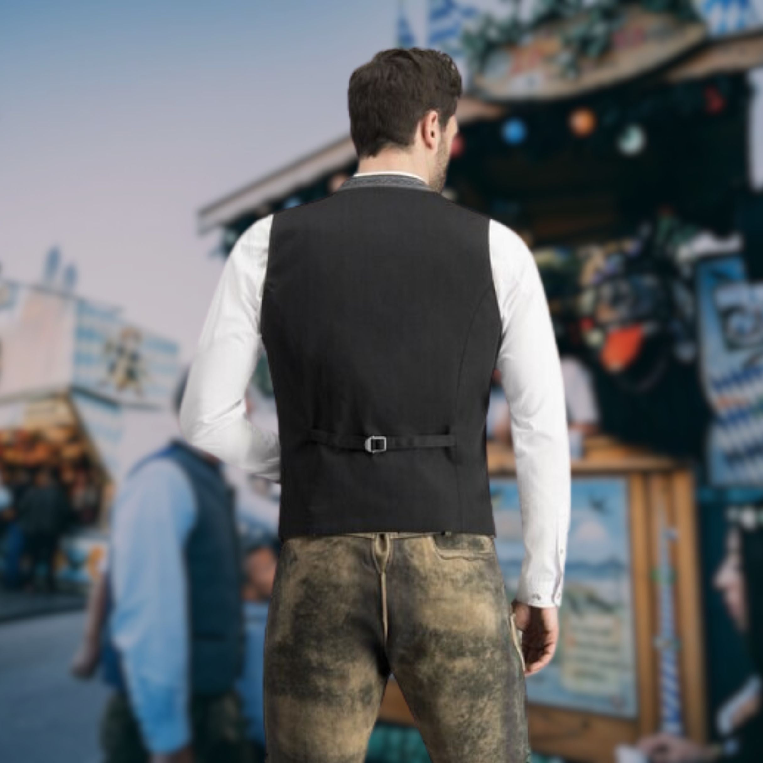 Dario | Exclusieve mannen Trachtenvest voor het Oktoberfest