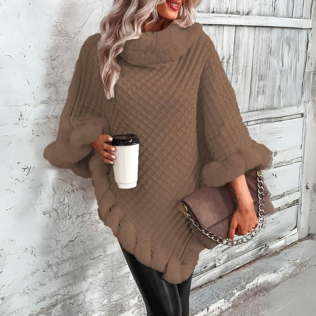 Cape Women, Knitted Cape | Warm - Sophisticated - Perfect for Cold Seasons