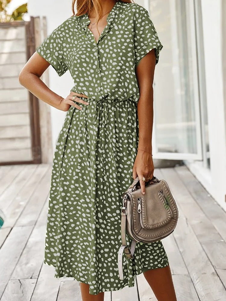 Elyssa | Luchtige Midi Zomerjurk - Elegant en Comfortabel