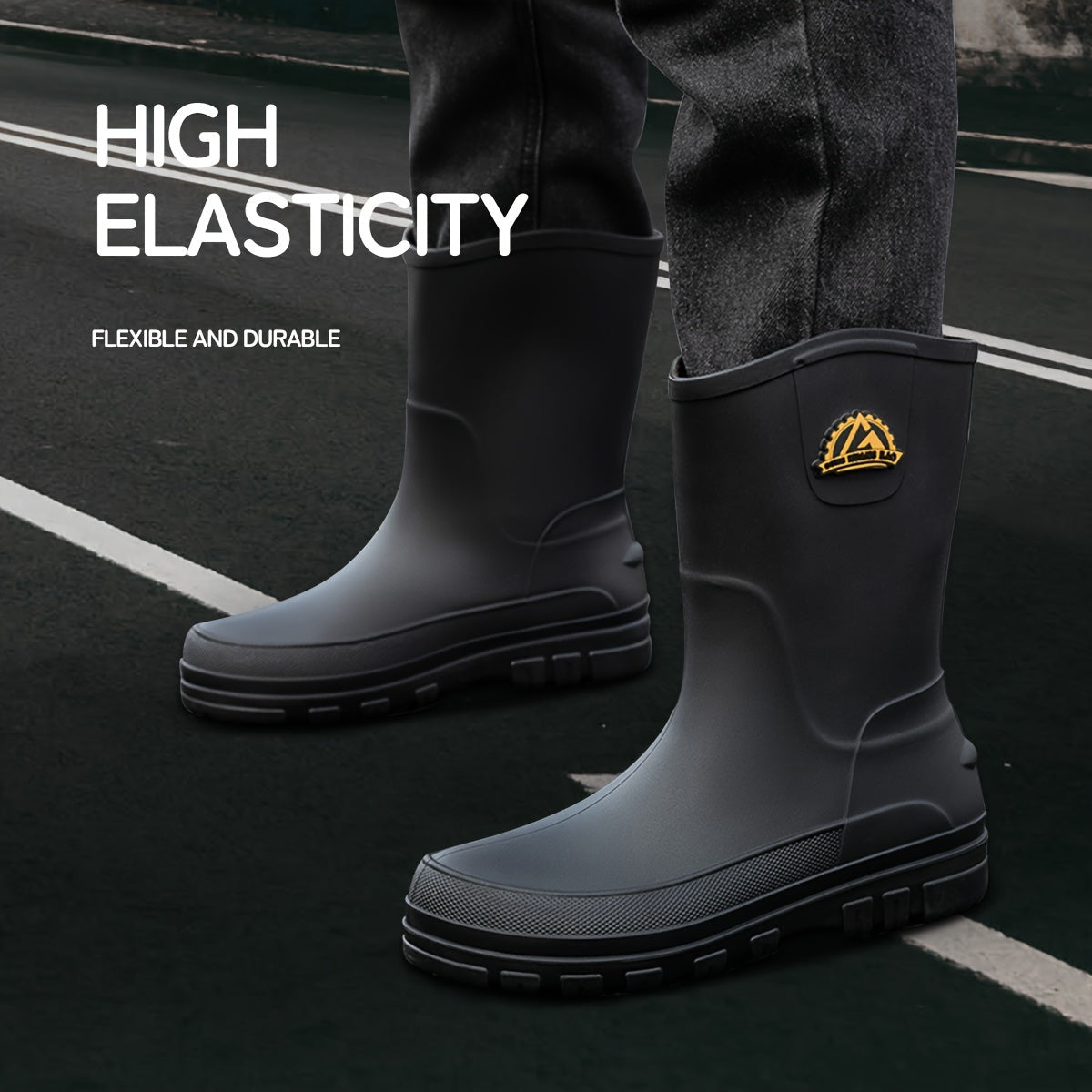 Regen laarzen | Slip-On Waterdichte Laarzen voor Heren - Duurzame Outdoor Laarzen voor Auto's Wassen, Tuinieren en Vissen