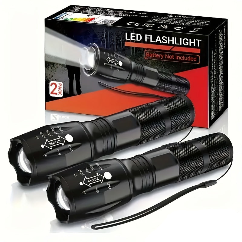 Voltura Gear | LED Zaklamp – Superheldere Draagbare Zaklamp, Uitschuifbaar Design, AAA-Voeding, Duurzame Grip, Ideaal voor Hiking & Outdoor