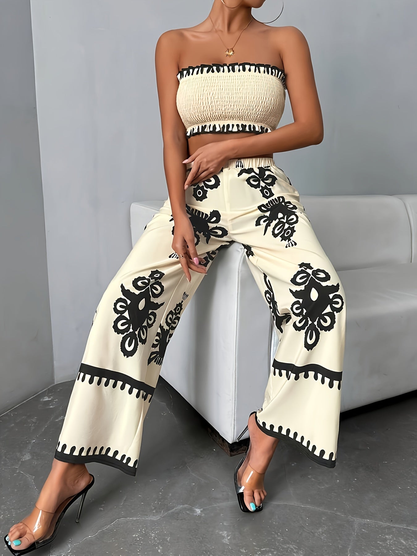 Decoratieve Print Co-ord Set | Zomer Outfit Dames | Trendy Zomer Outfit