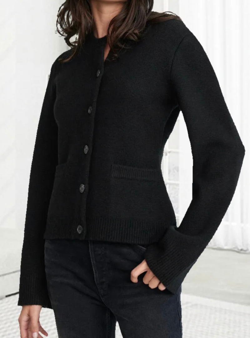 Ladies Soft Button Cardigan