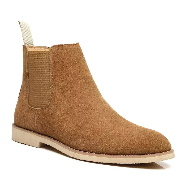 Giovanni | Luxe Kalfs Suède Chelsea Boots met Leren Binnenzool