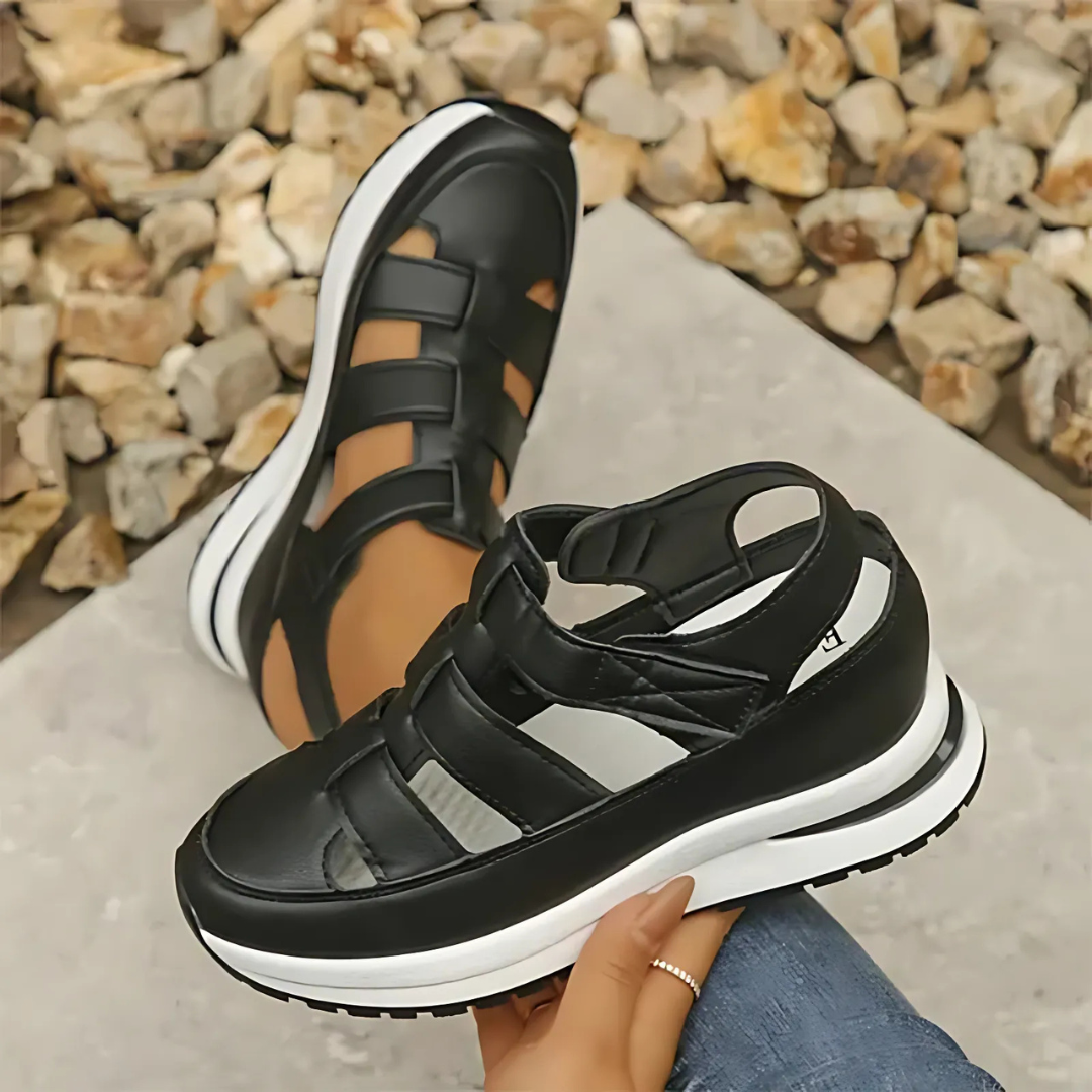Dames - Sandalen - Gesloten Teen en Klittenbandsluiting