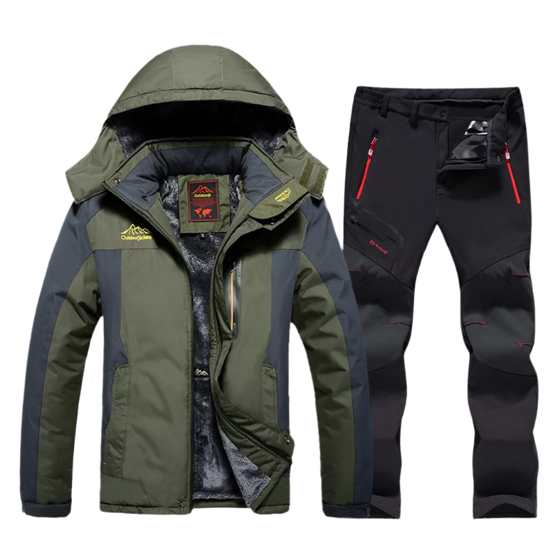AlpinePro - Waterdichte Winter Outdoor Set met Gevoerde Jas en Broek