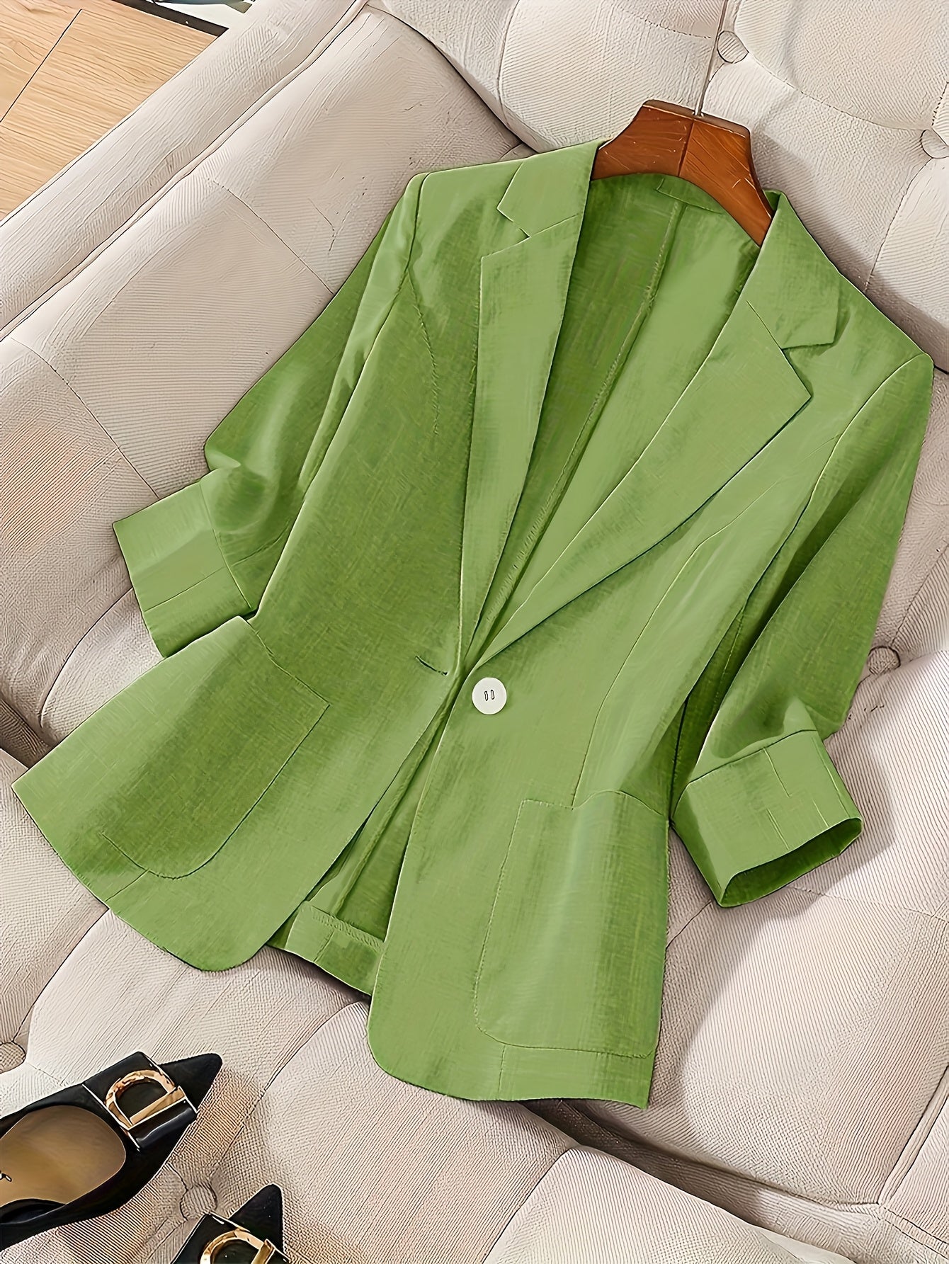 Visconte | Dames Blazer | Lichtgewicht stof, single-breasted, 3/4 mouw, elegante casual jas voor dagelijks gebruik