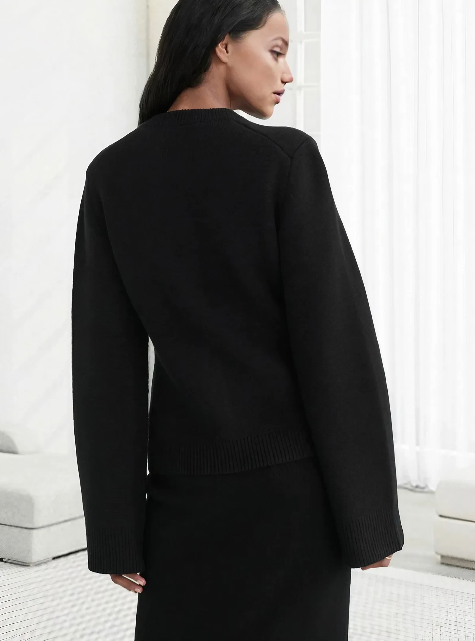 Ladies Soft Button Cardigan
