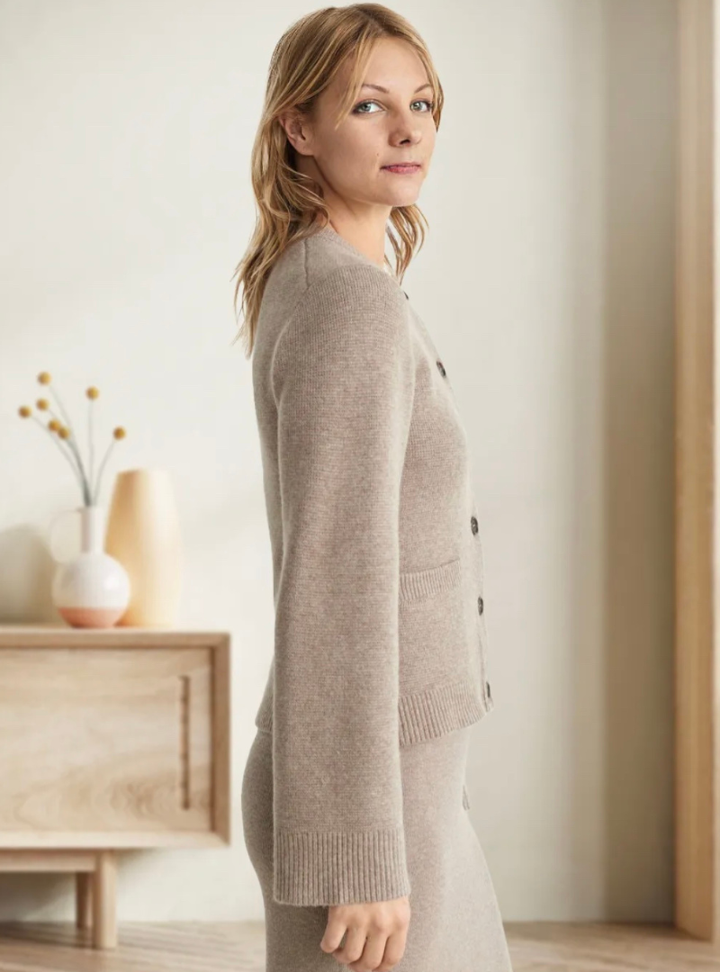 Ladies Soft Button Cardigan