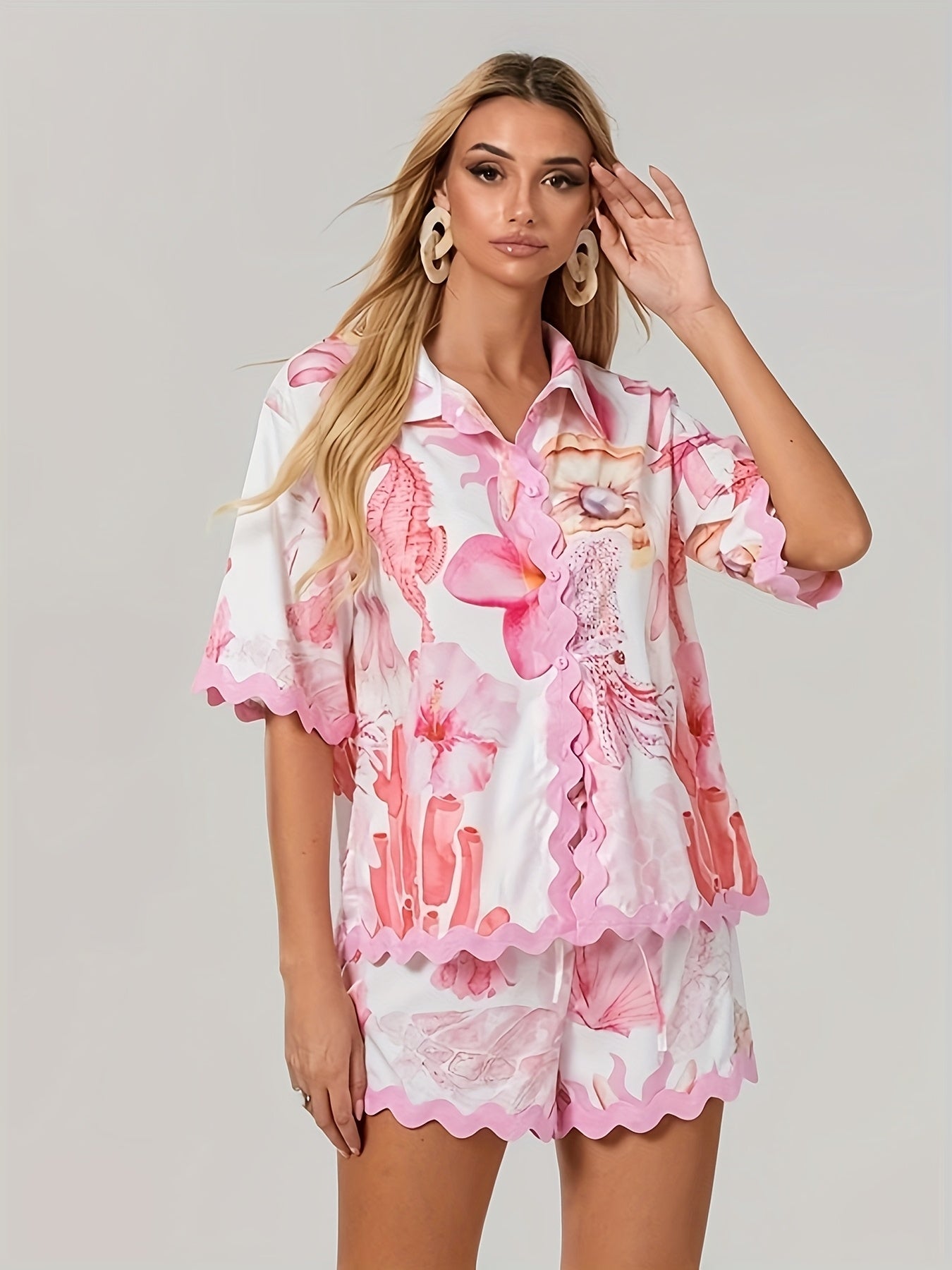 Gedrukte Korte Set | Zomerset dames | Vrolijke Zomer Set