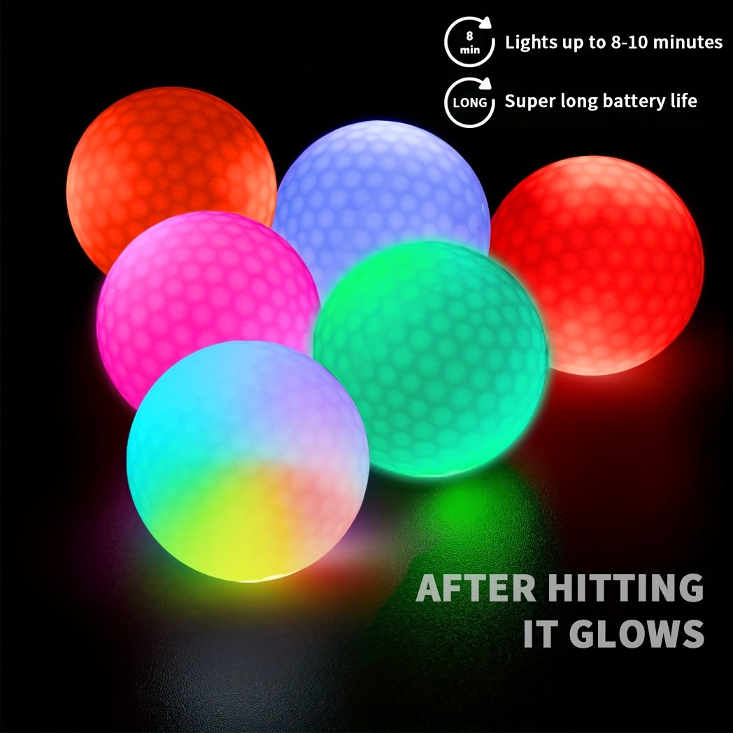 Caiton – 6-Pack LED Golfballen met Sensor | Verlichte Golfballen | Voor Nachtgolf, Feestdagen & Cadeau-ideeën