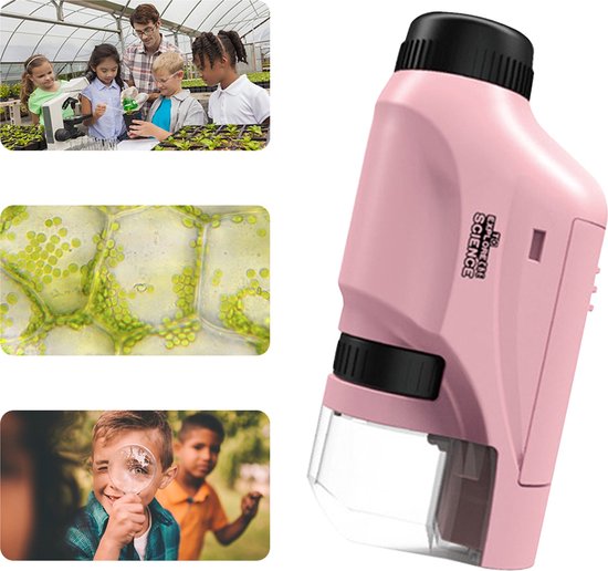 Draagbare Microscoop - Mini Explorer , 60x-120x Vergroting, Educatief Wetenschapsspeelgoed, +2 Jaar