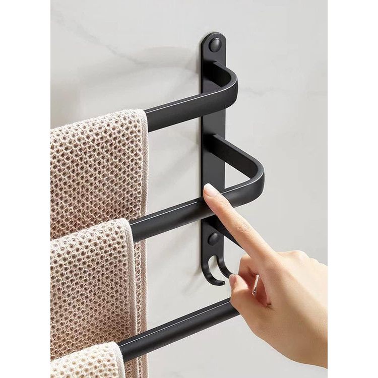80 cm Handdoekrek Geen Boren Nodig, Handdoekrek Zwart, Handdoekrek Badkamer, Handdoekrek Muur Badkamer Accessoireset, 80 cm Handdoekstang Handdoekenrek Badkamer, Badkameraccessoireset