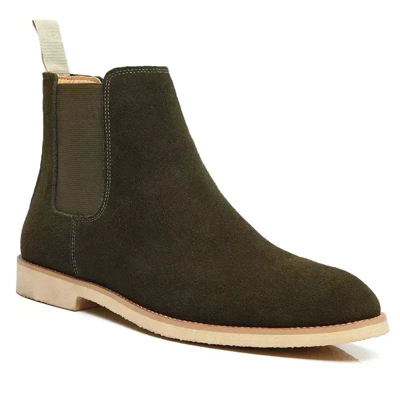 Giovanni | Luxe Kalfs Suède Chelsea Boots met Leren Binnenzool