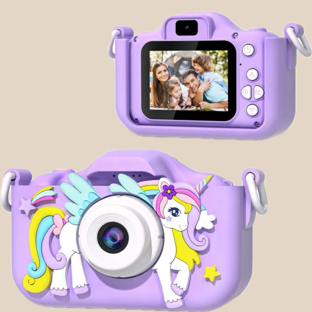 Fotocamera - Unicorn Meisjes, 32GB SD-kaart, HD Foto's & Video's, Oplaadbare Batterij, Inclusief Accessoires