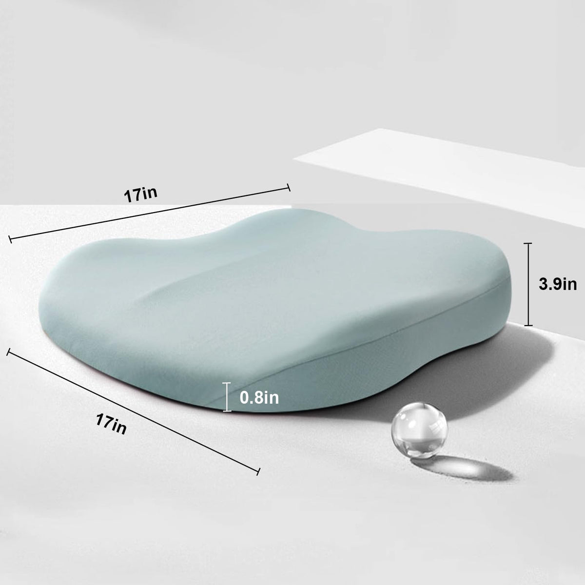 Elevora Auto Zitkussen met Verhoging - Ergonomische Zitverhoger van Geheugenfoam, 7,6 cm Hoger voor Beter Zicht - Ook voor Bureaustoel, 43 x 43 cm