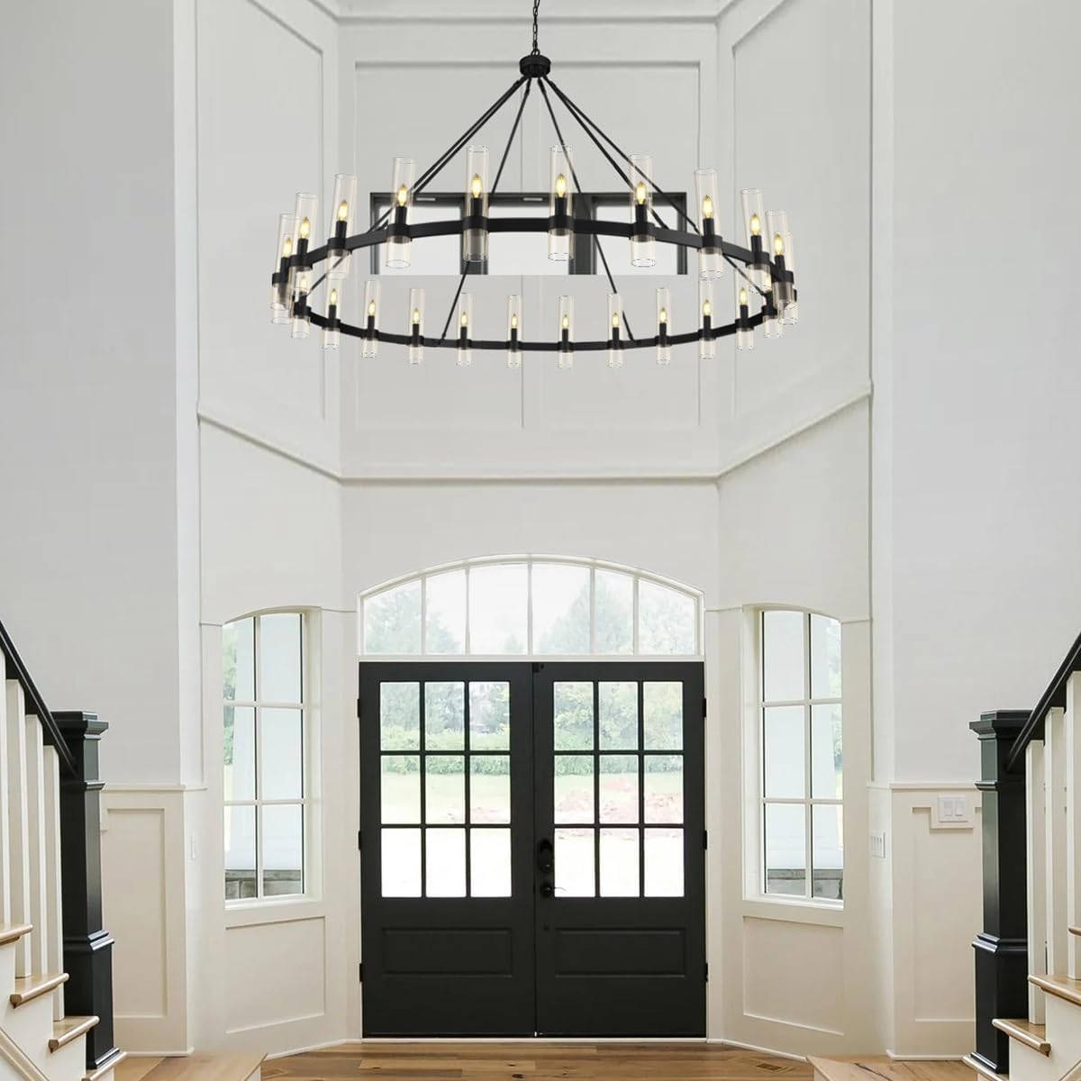 Farmhouse Wagon Wheel Kroonluchter