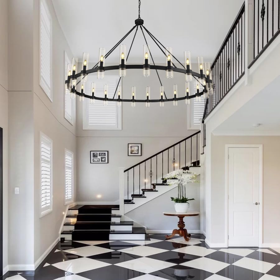 Farmhouse Wagon Wheel Kroonluchter