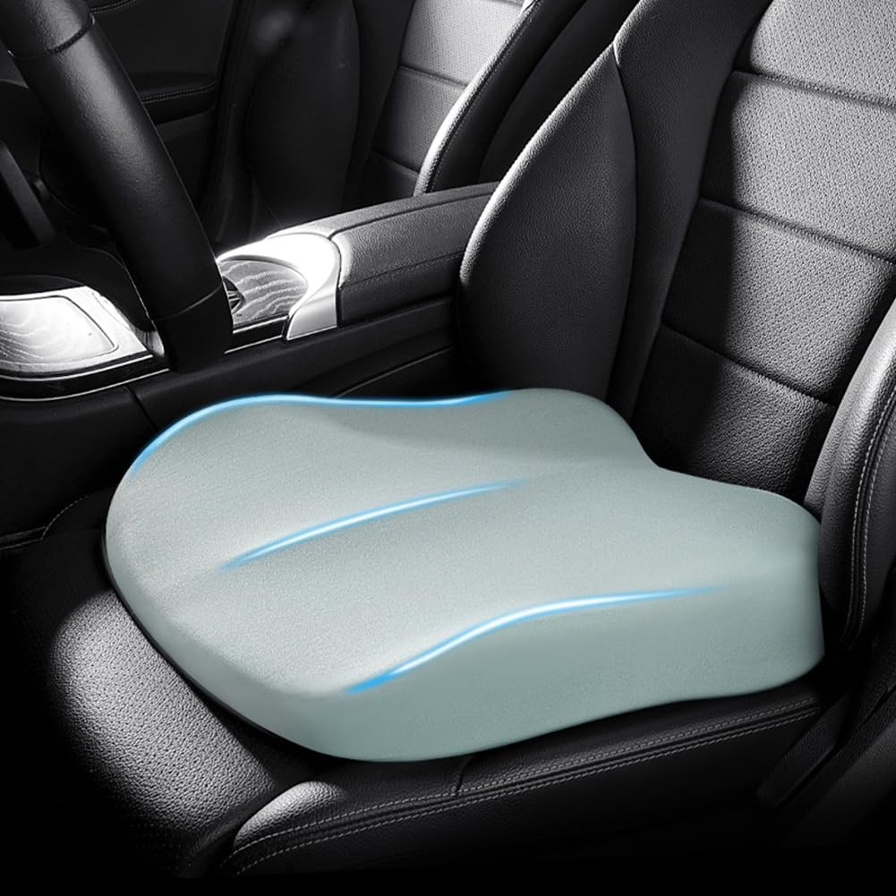 Elevora Auto Zitkussen met Verhoging - Ergonomische Zitverhoger van Geheugenfoam, 7,6 cm Hoger voor Beter Zicht - Ook voor Bureaustoel, 43 x 43 cm
