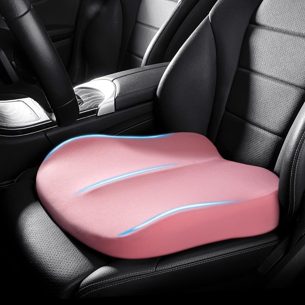 Elevora Auto Zitkussen met Verhoging - Ergonomische Zitverhoger van Geheugenfoam, 7,6 cm Hoger voor Beter Zicht - Ook voor Bureaustoel, 43 x 43 cm