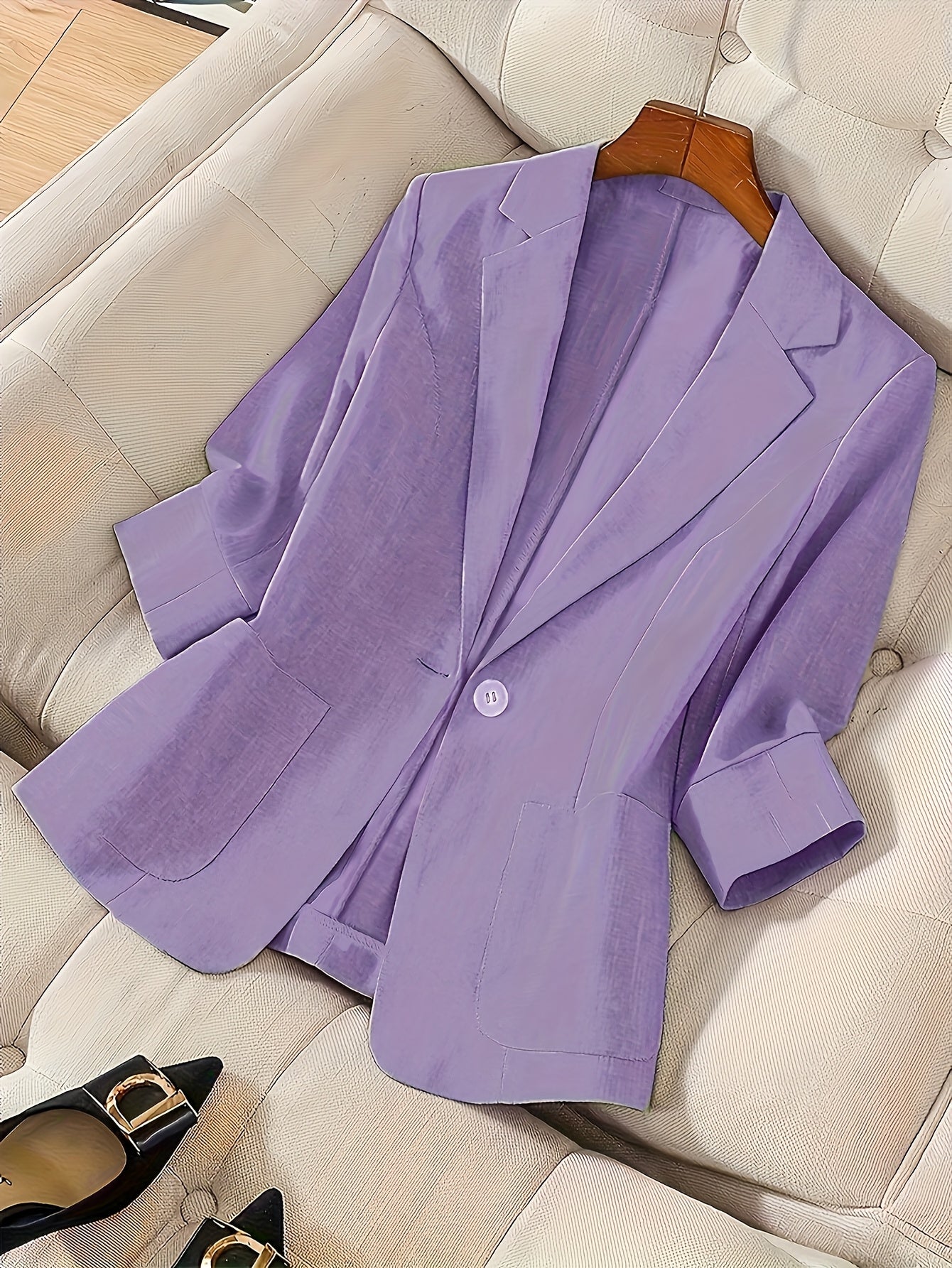 Visconte | Dames Blazer | Lichtgewicht stof, single-breasted, 3/4 mouw, elegante casual jas voor dagelijks gebruik
