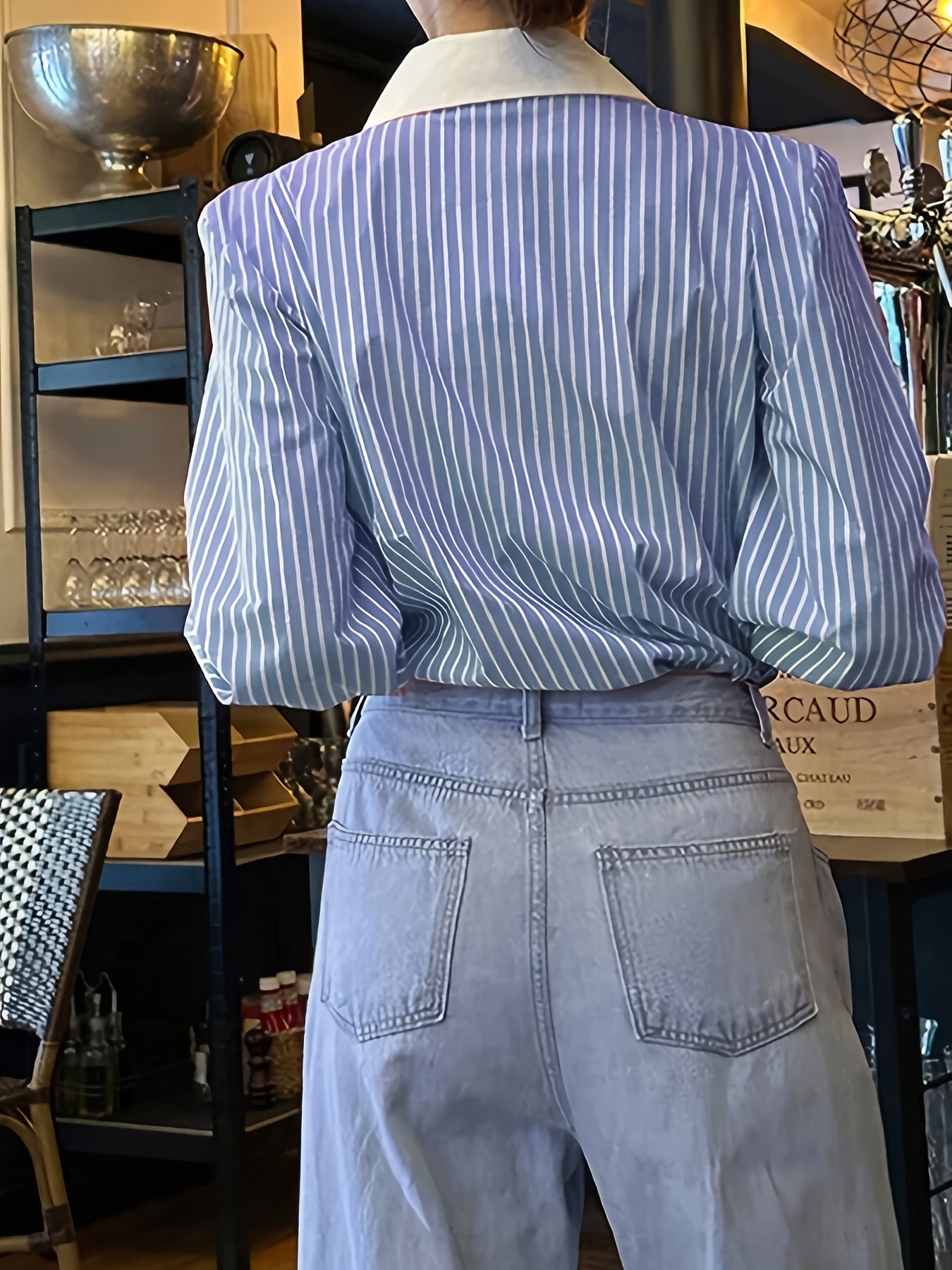 Casual Striped Dames Blouse | Duurzaam - Must-Have - Stijlvol & Comfortabel - Lente/Zomer/Herfst