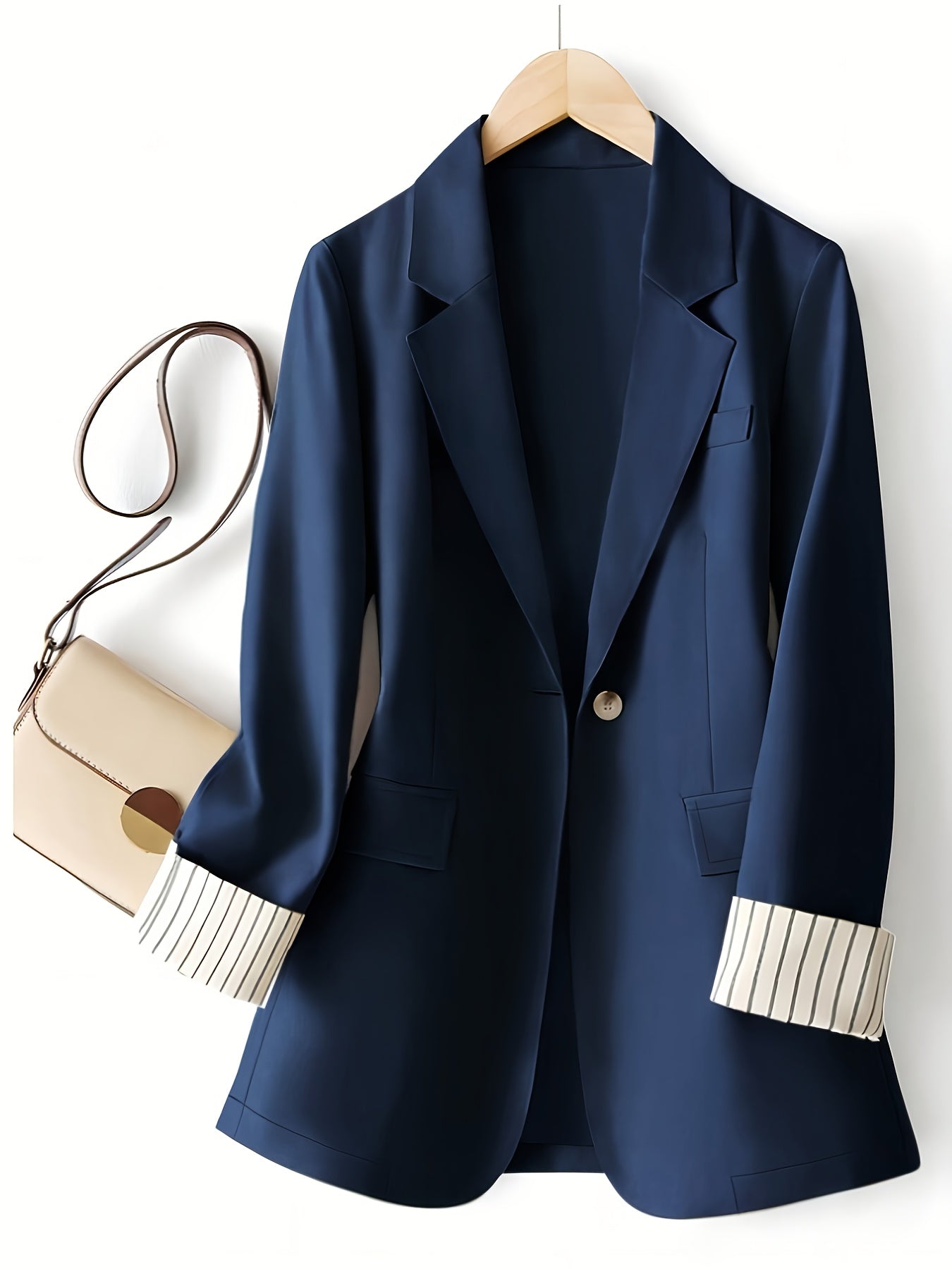 Visconte | Dames Jas | Polyester, gestreept patchwork design, knopen en manchetten, all-season jacket