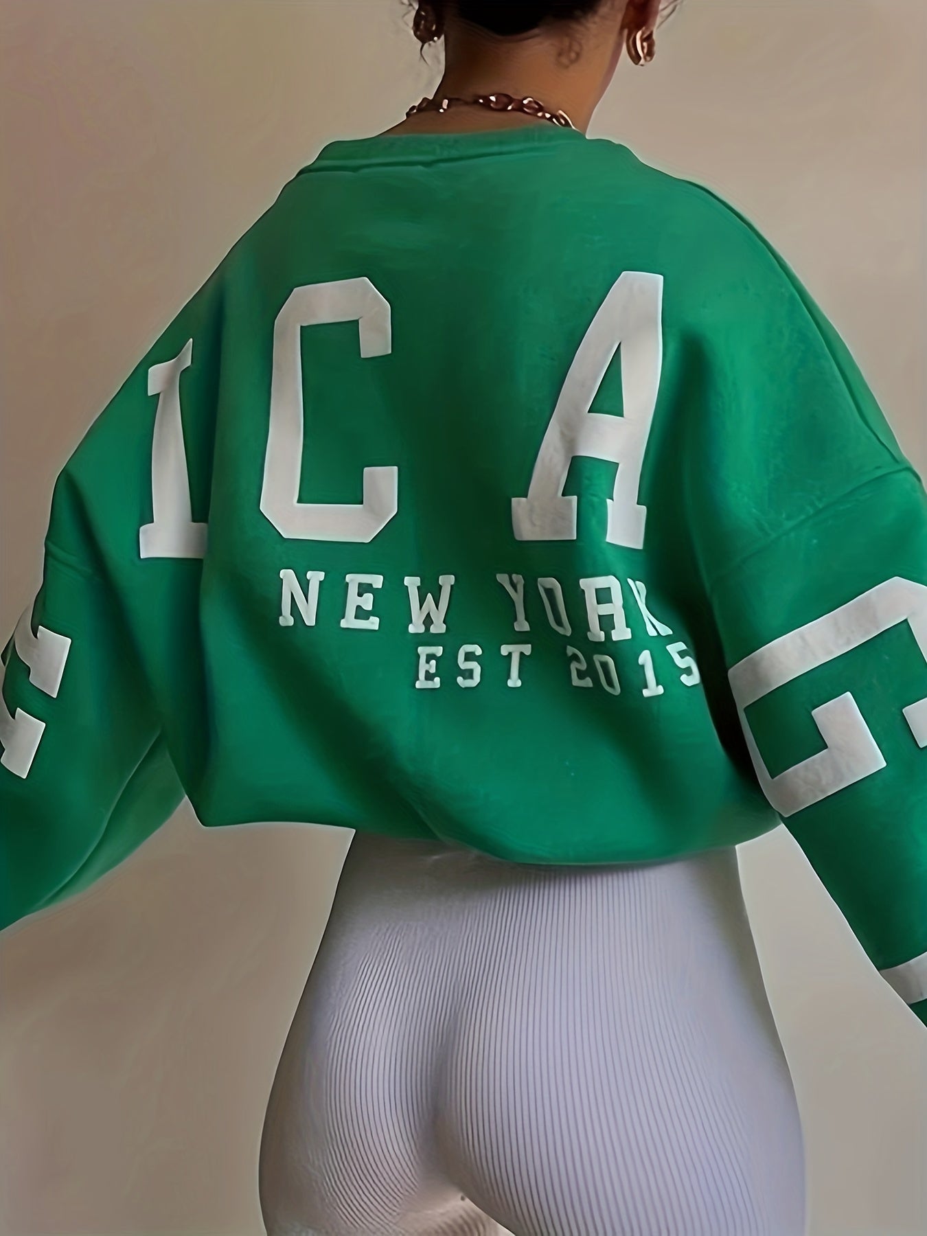 Dames Sweater / Trui met letterprint | casual - lange mouwen - ronde hals - Perfect voor het najaar