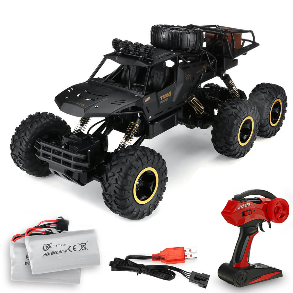 6-Wiel RC Monster Truck – Off-Road 1/12 Schaal Met Geavanceerde 2.4GHz Technologie en Hoge Snelheid