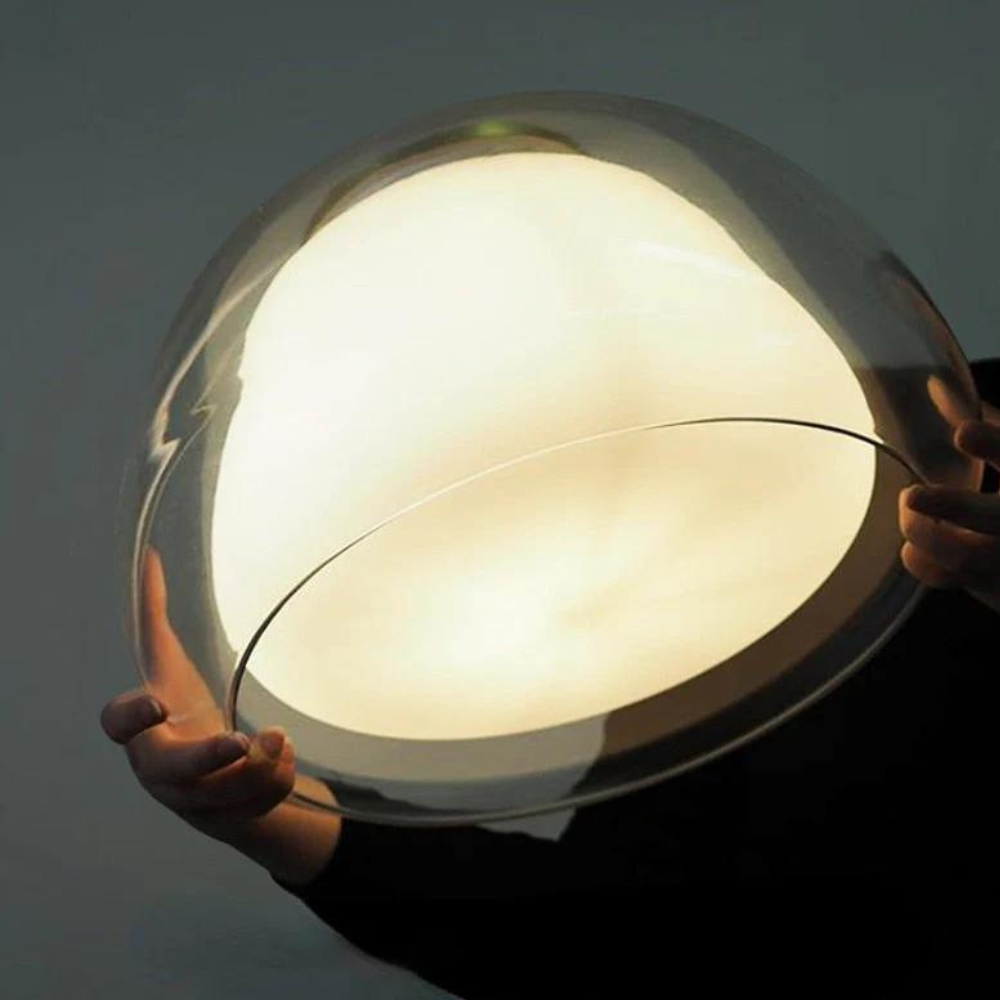 Le Dôme Cristallin | Glazen Koepelontwerp | Modern Design | Verstelbare Kabel van 120cm | Geschikt voor E27 Lampen | Perfect voor Minimalistische Interieurs | Voor Woon- en Commerciële Ruimten