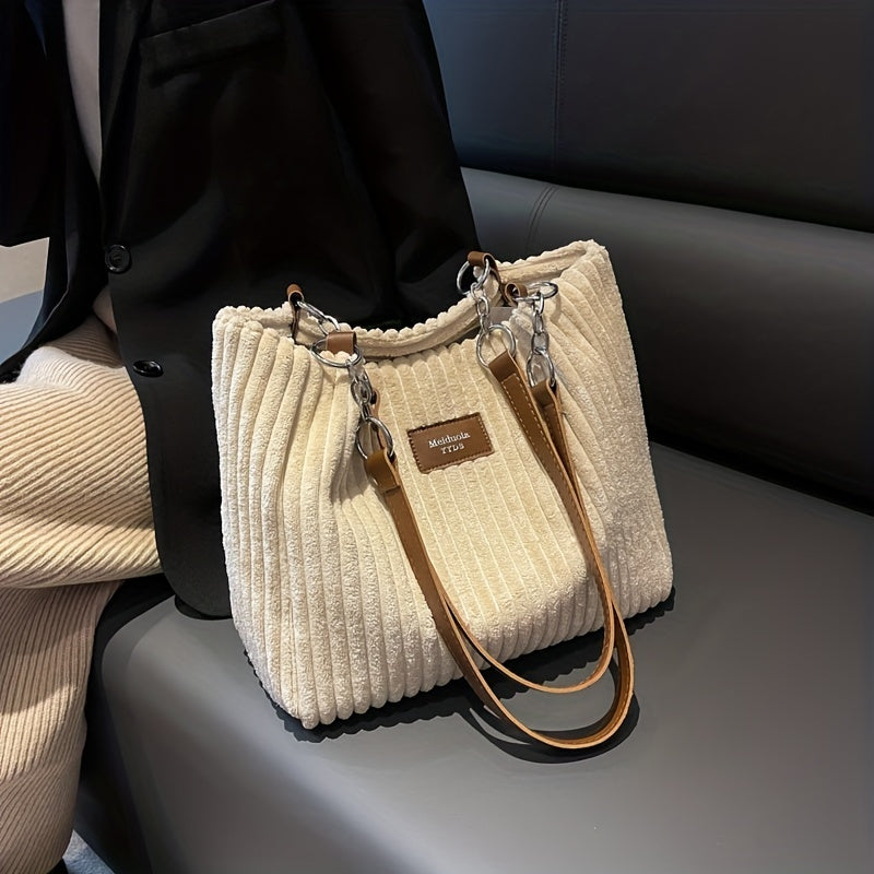 Modieuze Corduroy Kettingtas | YSL Essential | Casual - Origineel - Comfortabel