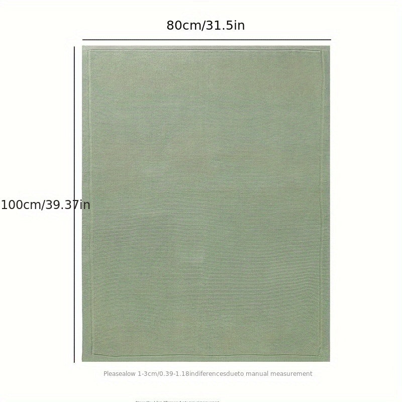 Soft Cotton Knit Swaddle Deken | Effen kleur, geometrisch patroon - Perfect voor diverse gelegenheden