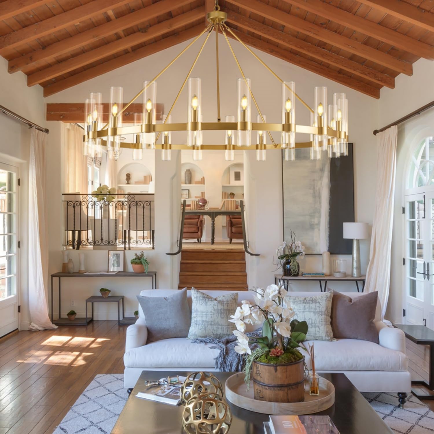 Farmhouse Wagon Wheel Kroonluchter