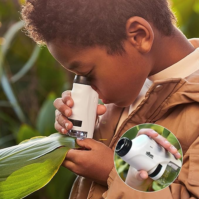 Draagbare Microscoop - Mini Explorer , 60x-120x Vergroting, Educatief Wetenschapsspeelgoed, +2 Jaar