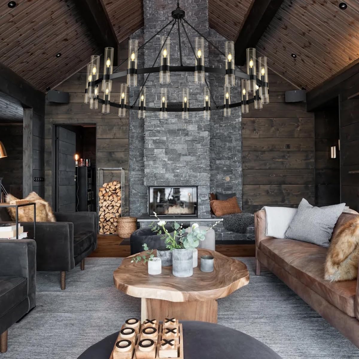 Farmhouse Wagon Wheel Kroonluchter