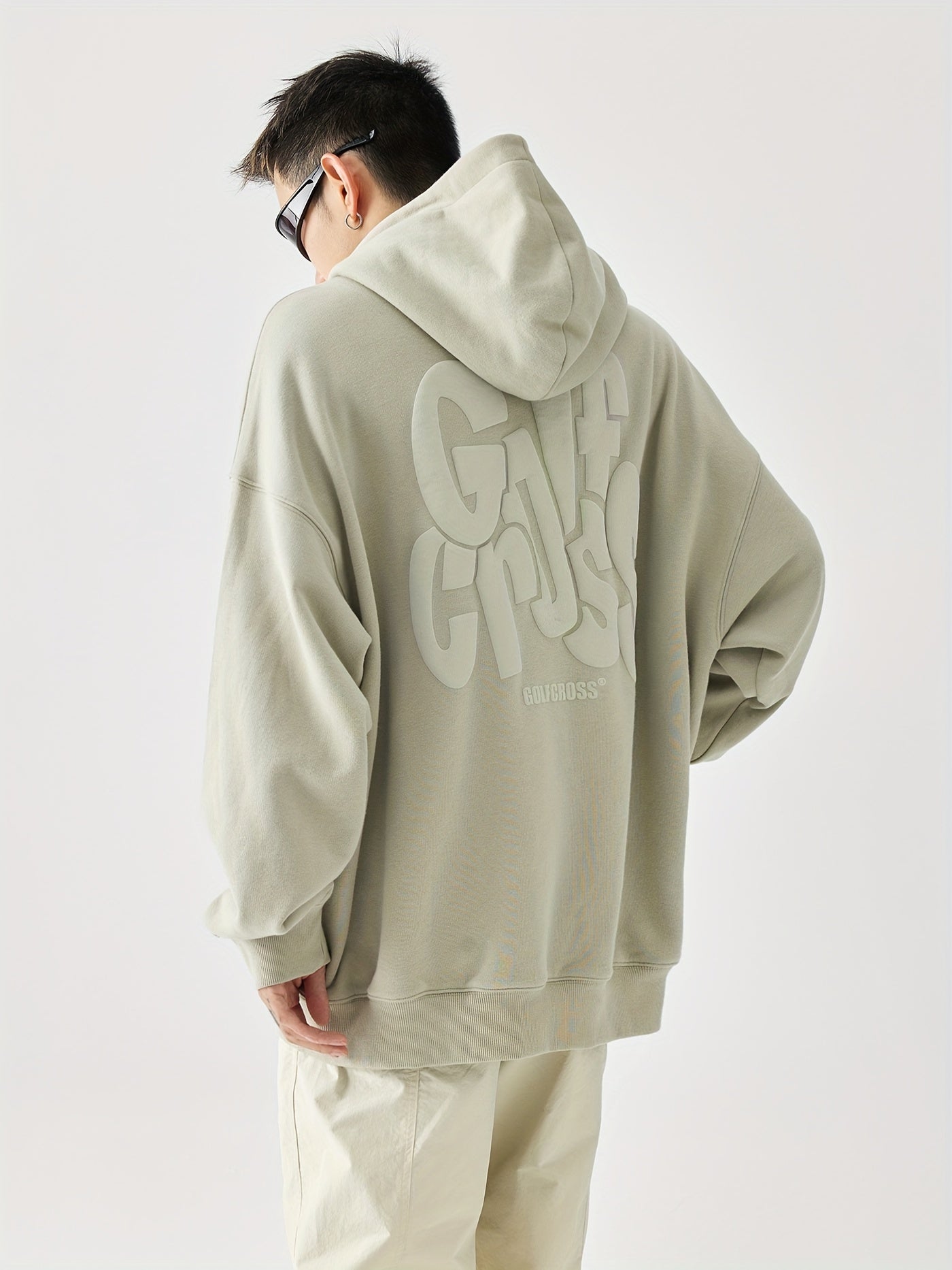 Loose Fit Hoodie met Letters Print Heren | Loose fit | Kangaroezak - Streetstyle design - Duurzaam katoenmix