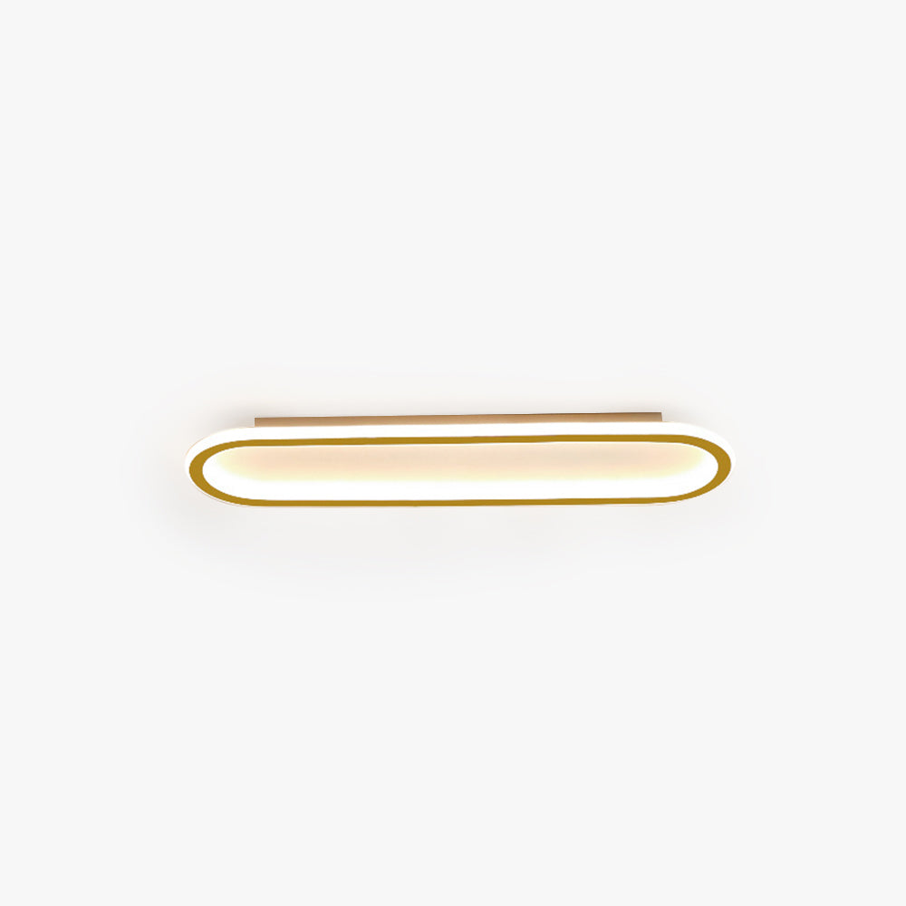 Minimalistisch Elliptische LED Plafondlamp Metaal/Acryl Zwart/Goud/Roségoud