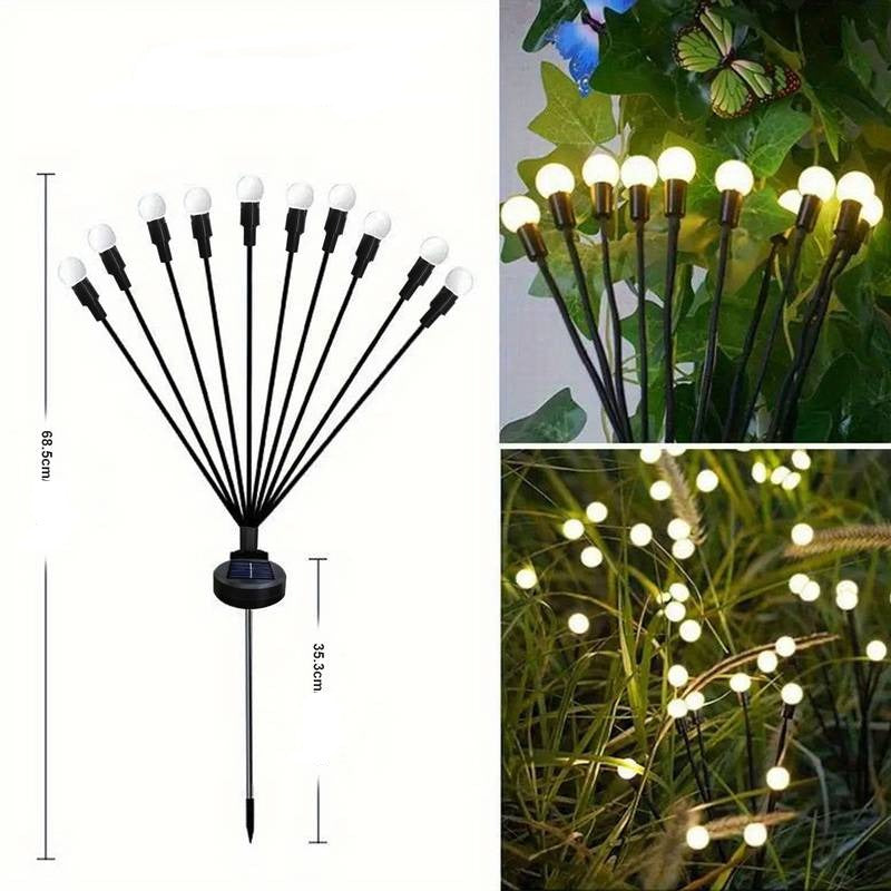 FireFlies | sfeervolle LED tuinverlichting | Zonne-energie tuinlampen buitenverlichting automatische LED-lampen weersbestendig energiezuinig eenvoudig te installeren veilige buitenlampen esthetisch aantrekkelijk voor tuin en balkon