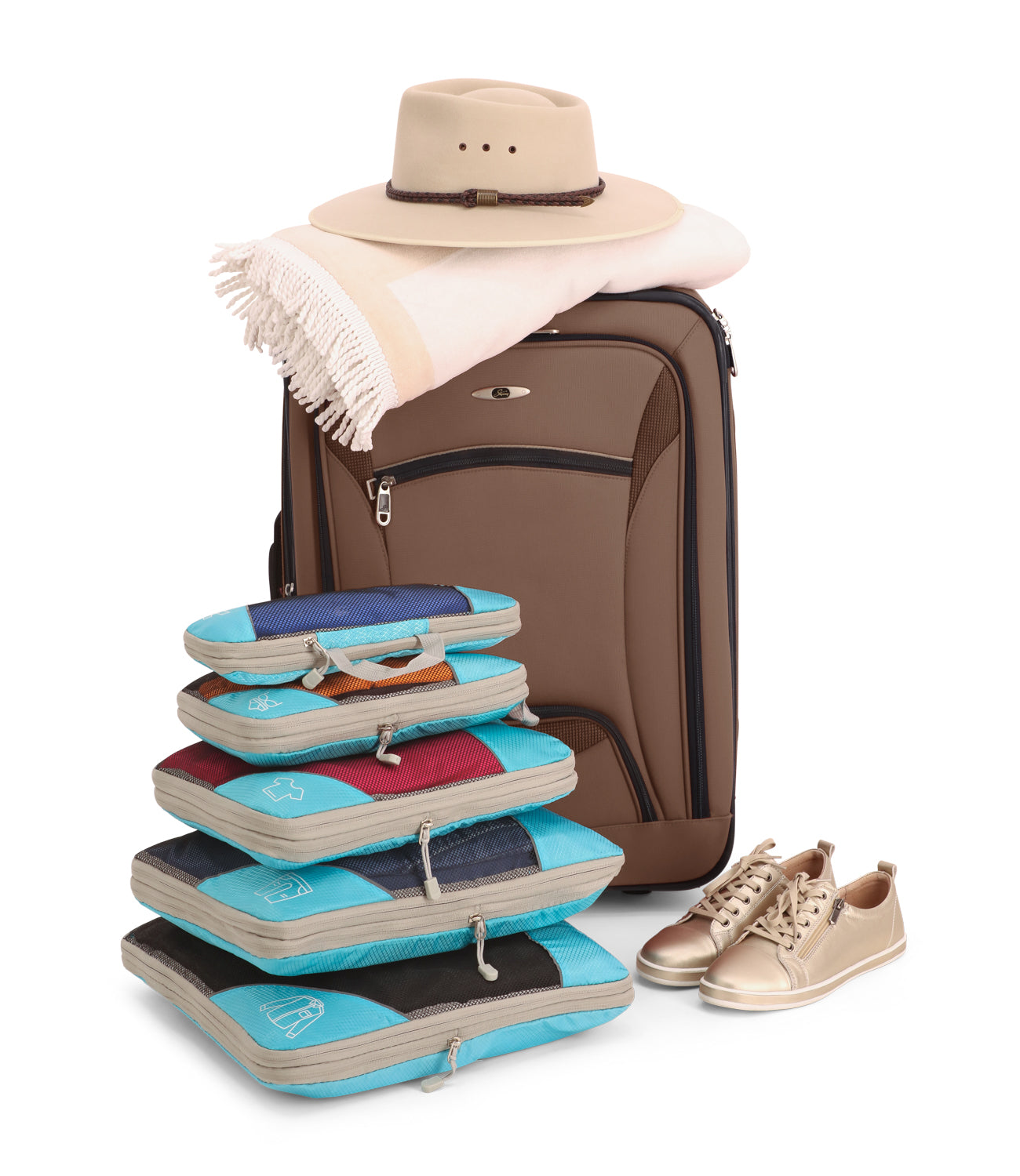 Kompressie Reisorganisers | Slimme Inpakoplossing | Ruimtebesparende Bagage Cubes | Perfect Voor Vakanties & Zakenreizen | 5-delig Set | Lichtgewicht & Duurzaam | Maximale Ruimtebesparing | Avontuurlijke Reiskompanen