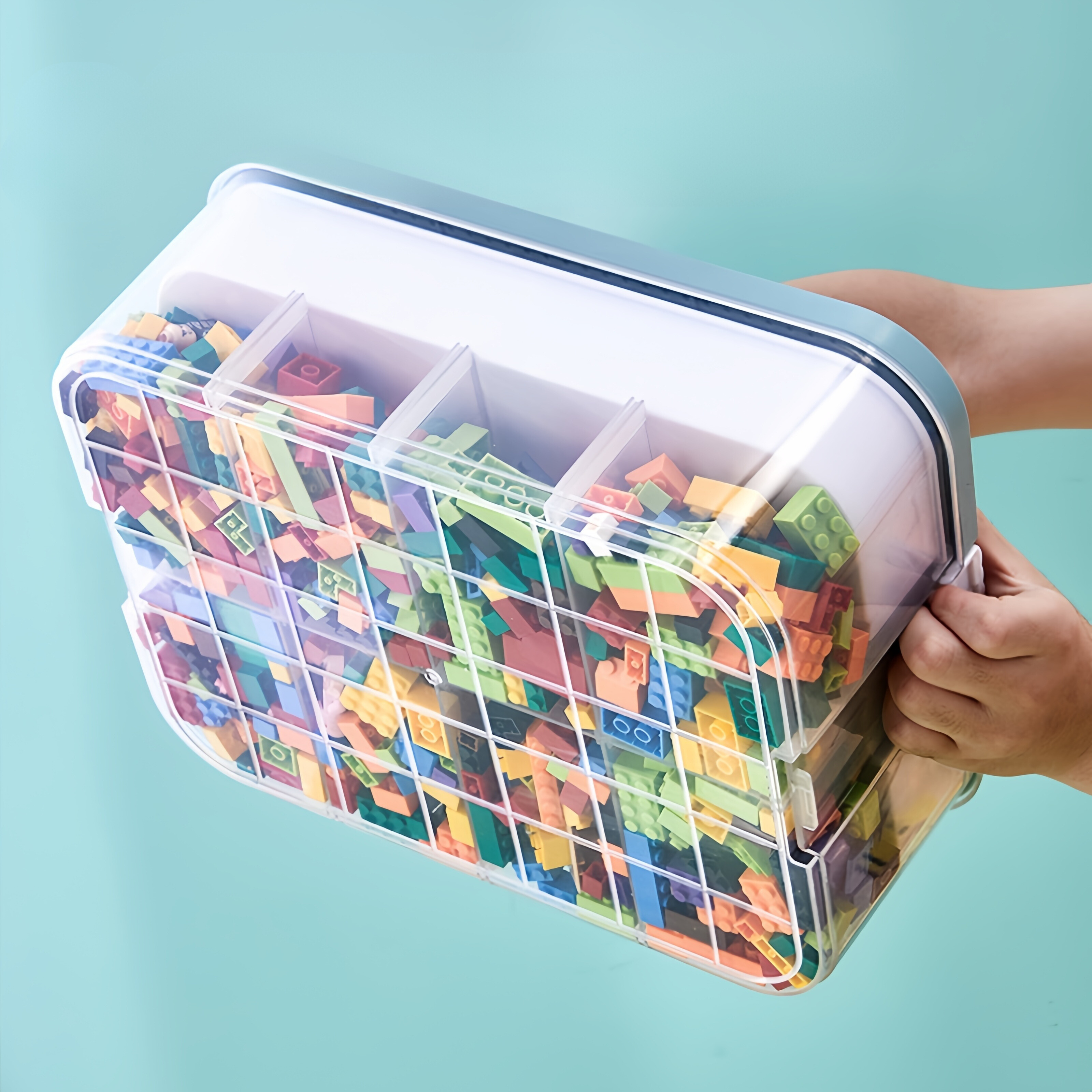 Stackable Storage Box with Lid™ - Opbergbox met Deksel – 1/2/3/4/5-laags Stapelbare Organizer voor Speelgoed en Kleine Spullen