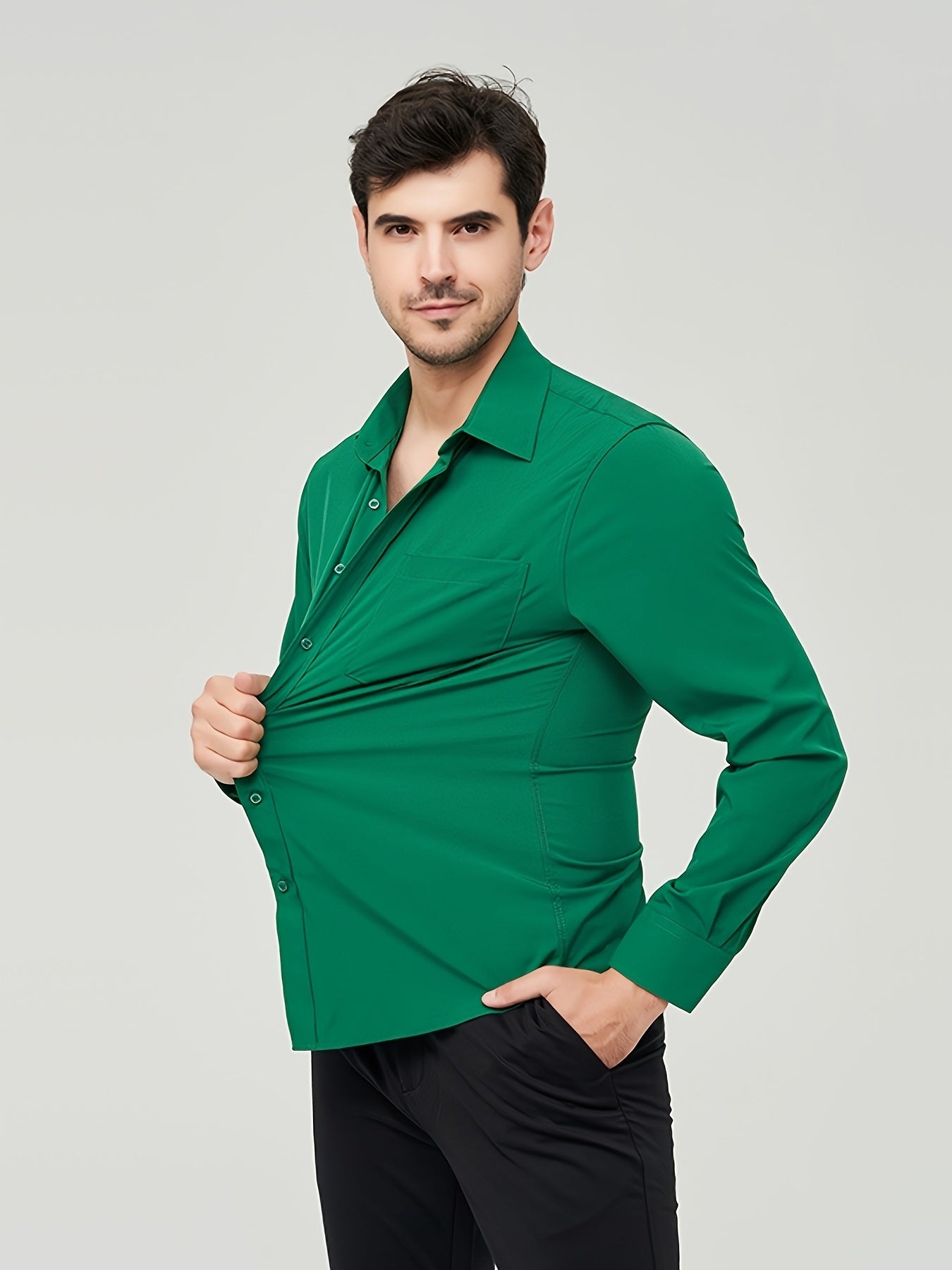 Blouse Heren | Comfortabele Egyptische Katoenen Blouse - Regular Fit - Puento Fortade - TP 10 - Essential