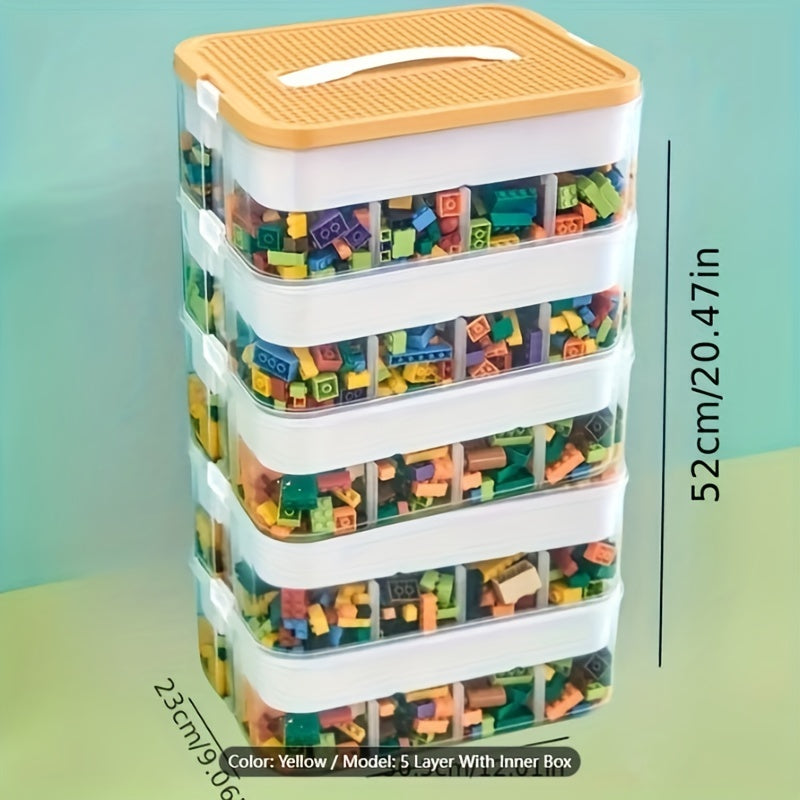 Stackable Storage Box with Lid™ - Opbergbox met Deksel – 1/2/3/4/5-laags Stapelbare Organizer voor Speelgoed en Kleine Spullen