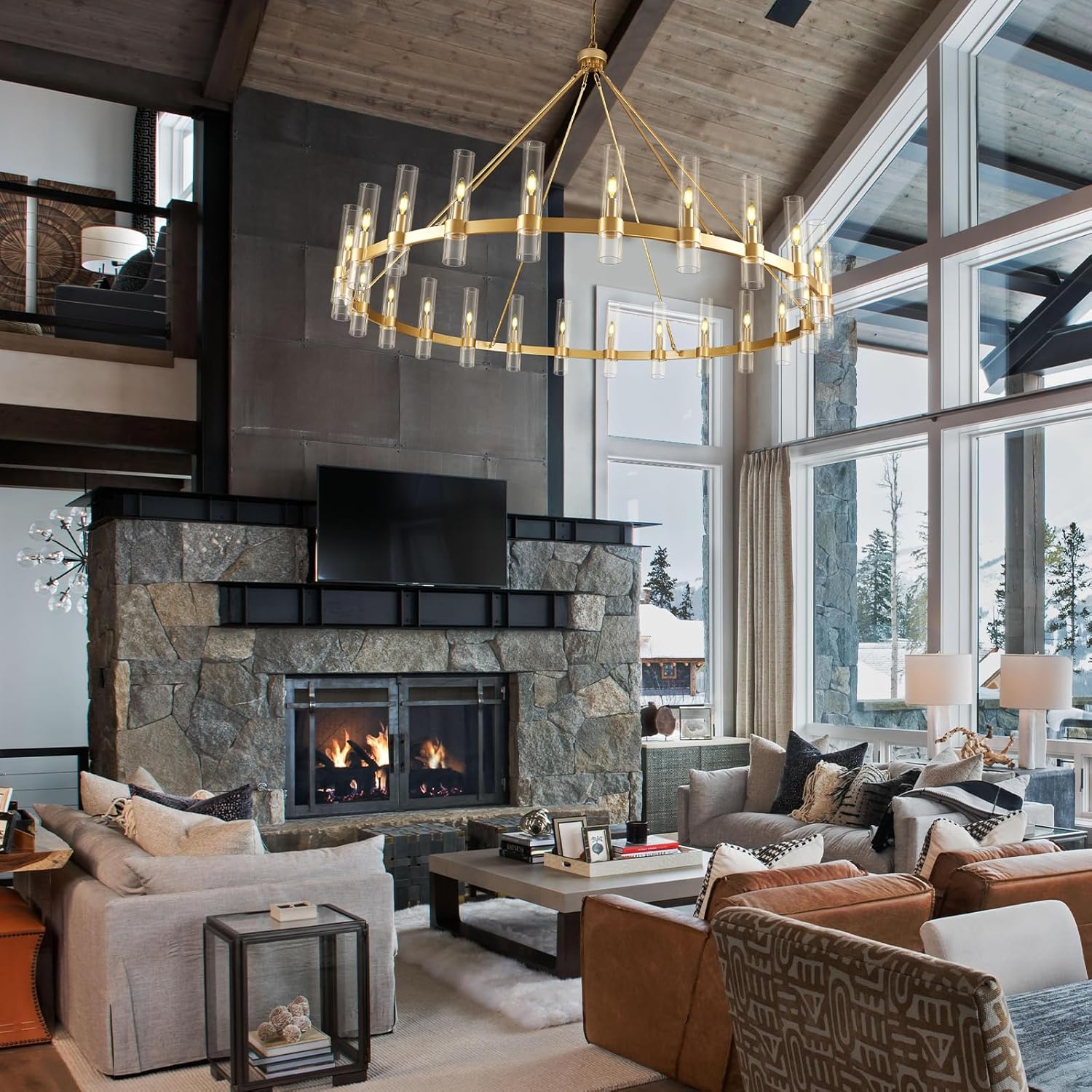 Farmhouse Wagon Wheel Kroonluchter