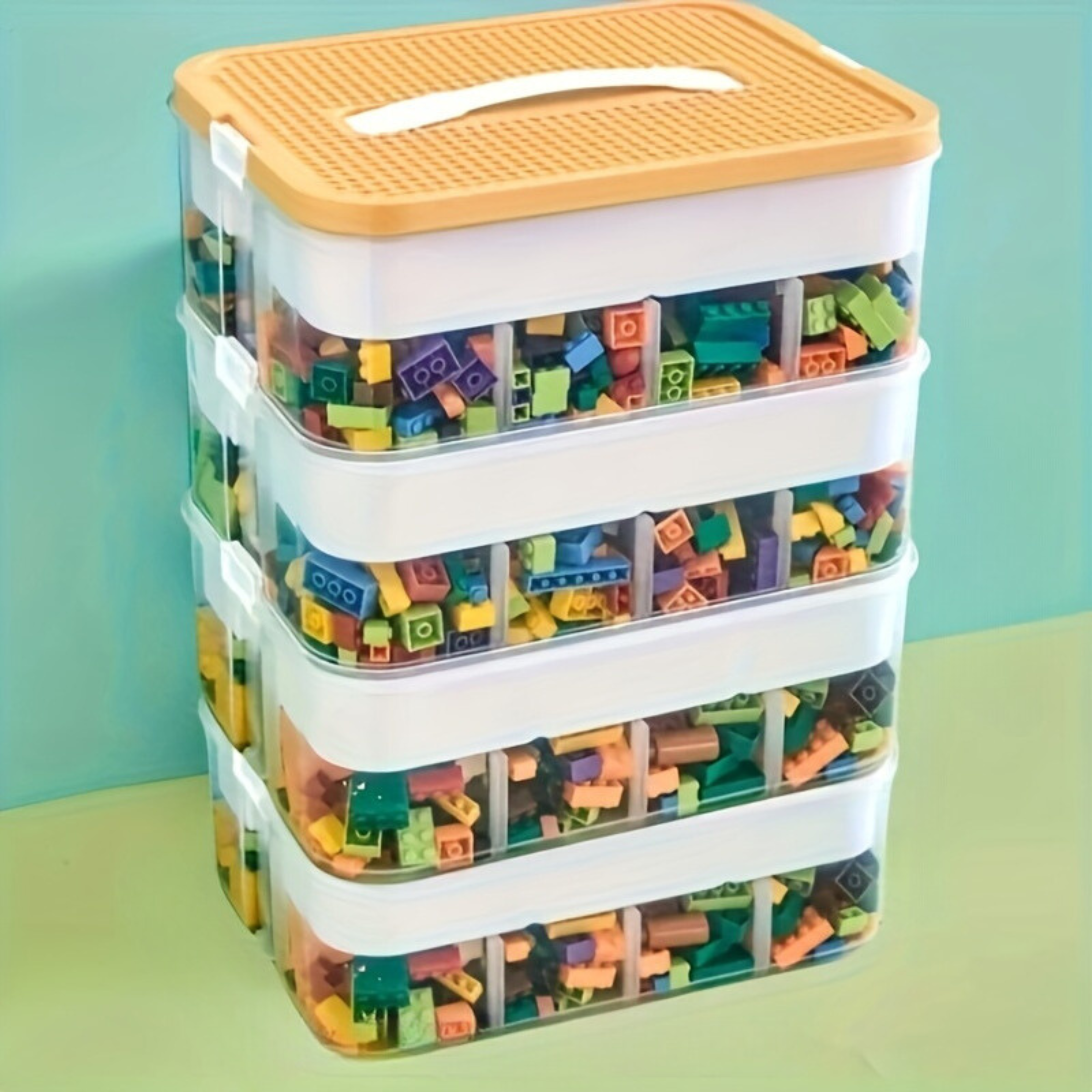 Stackable Storage Box with Lid™ - Opbergbox met Deksel – 1/2/3/4/5-laags Stapelbare Organizer voor Speelgoed en Kleine Spullen