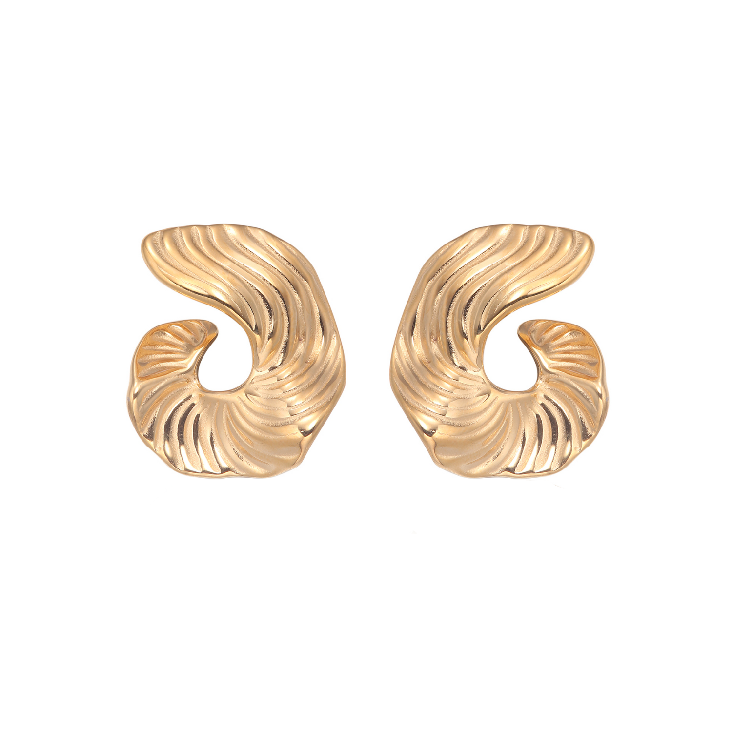 Oorbellen Flowing Swirl Hoops - Elegante Beweging En Moderne Chic