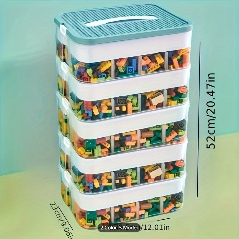Stackable Storage Box with Lid™ - Opbergbox met Deksel – 1/2/3/4/5-laags Stapelbare Organizer voor Speelgoed en Kleine Spullen