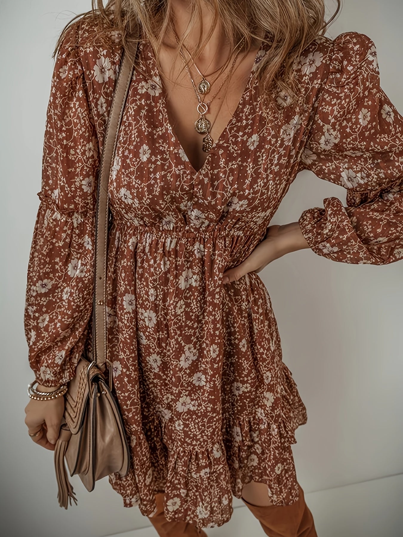 Bloemenprint minijurk | Zomerjurk | Casual minijurk met charmante bloemenprint