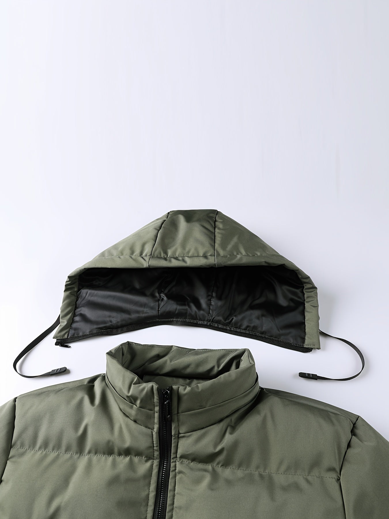 Visconte Heren Winterjas – Heavy-Duty Hooded Full-Zip Jas met Mouwzakken, Navy Cold-Weather Outdoorjas, Casual & Formeel